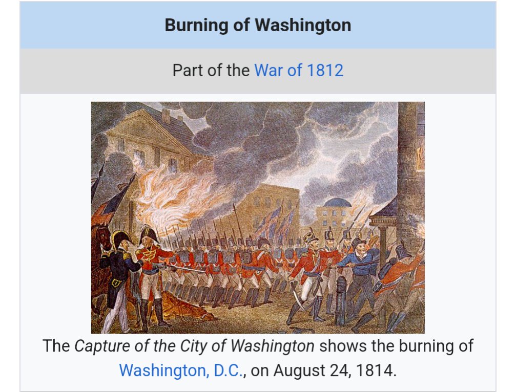 Da_Time_Smog's tweet photo. On an unrelated note, my favorite point in American history is when Canada burned down the Whitehouse. https://t.co/FofesJBlQ1