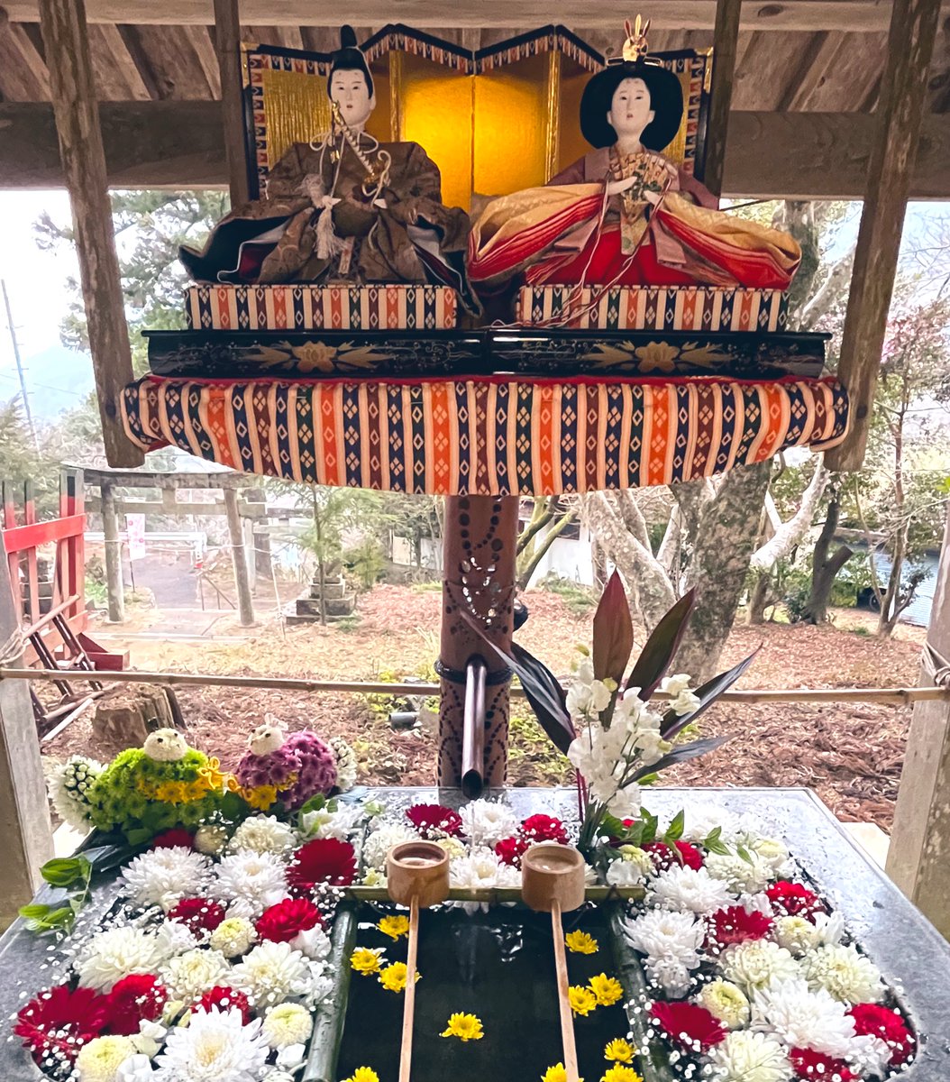 cona64's tweet photo. *
#とくしま花手水めぐり
今年も #坂本八幡神社 様で携わらさせていただいてます⛩️✨
*
今年は手水鉢の下にもお水がたまらなくなってたので、手水鉢内だけの設営になりました☺️
*
が、しかし、大寒波らしいですね〜🥶
手水鉢はずっとお水が流れてるから凍らないだろうけど、、、 https://t.co/zcoUsSvppq
