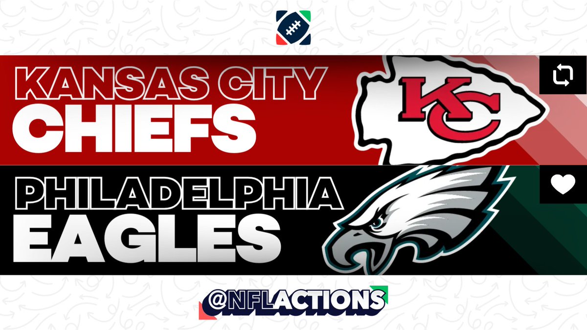 NFLActions's tweet photo. Who is winning the Super Bowl LIX - Chiefs or Eagles? 

🔁 REPOST for the #Chiefs #ChiefsKingdom
❤️ LIKE for the #Eagles #FlyEaglesFly

#SUPERBOWL #SuperBowlLIX #ChiefsWin #EaglesFan #NFL