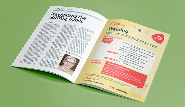 TFN is <a href="/scvotweet/">SCVO</a>'s magazine for the #VoluntarySector 

This month we hear about Shifting Sands, a new resource launched by SCVO <a href="/scvotweet/">SCVO</a> to help you navigate the ever-changing operating landscape.  

Read the full magazine here: okt.to/6Ne4bd