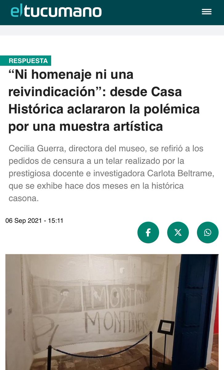 Los reivindicadores del Operativo Independencia preparan un acto dentro de la Casa Histórica de Tucuman con la participación de su director José Maria Posse. Los mismos que en 2022 repudiaron una muestra artística por “política” y que corrieron a la directora concursada