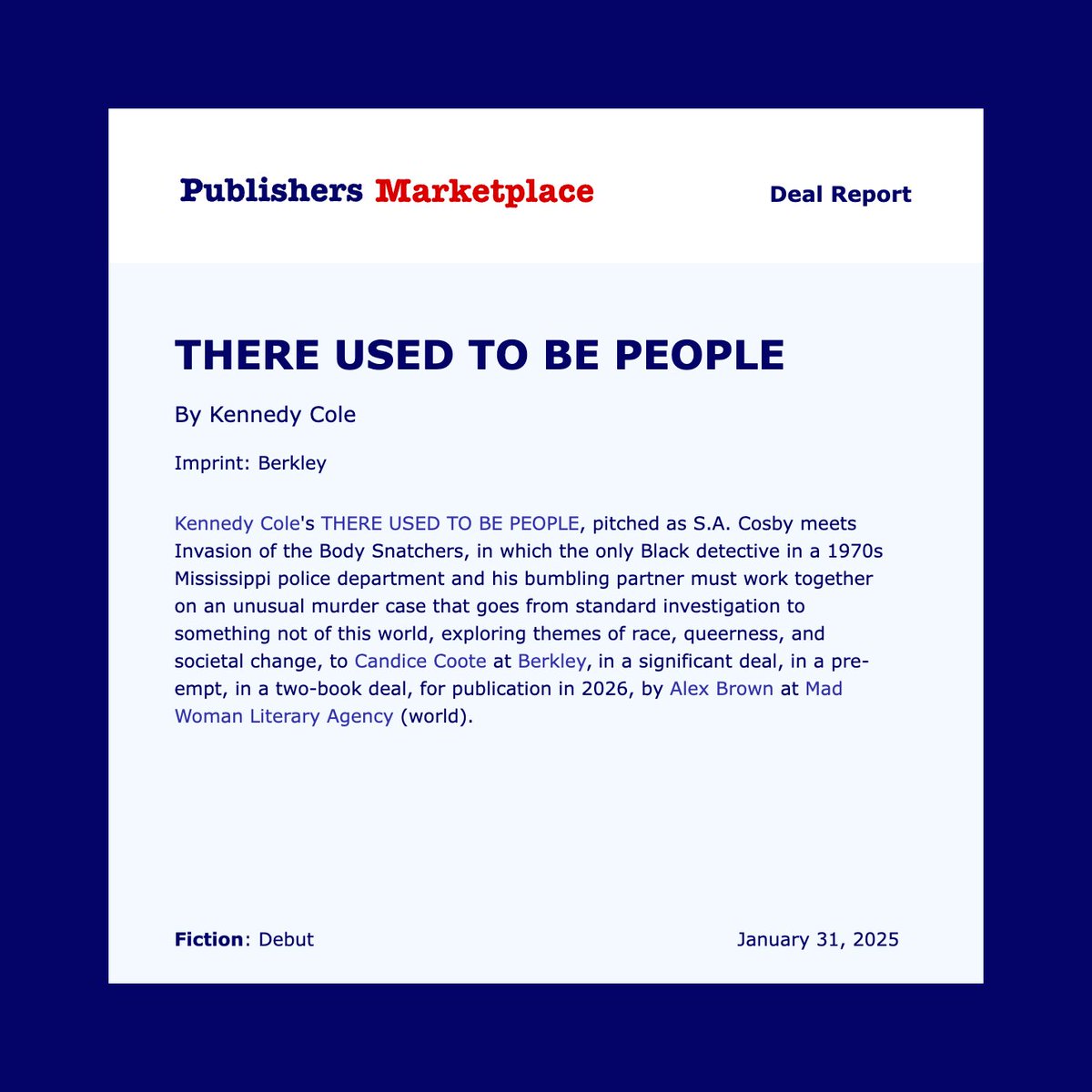 Kennedy C. has a BOOK DEAL‼️ tweet media