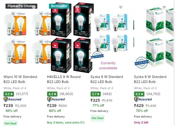 deal_ghar's tweet photo. Bulb Combo Pack Of 4 Start @ ₹239

🛒 Buy : https://t.co/fncAx92oi1

More : https://t.co/tFiZ7CGPE2 https://t.co/uxWdyHEPzT