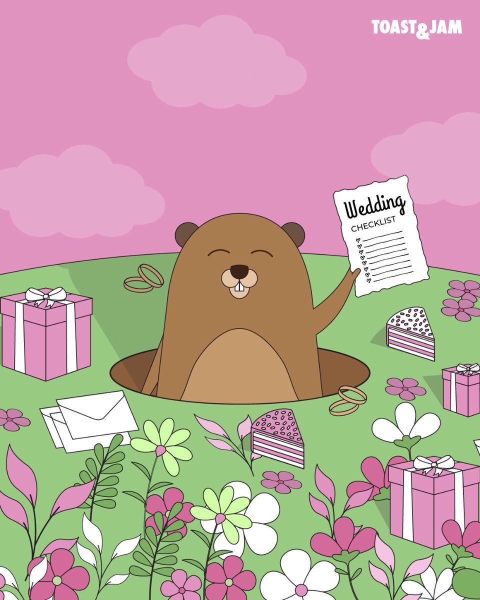 The groundhog saw its shadow, so it’s 6 more weeks of wedding planning! Right? Either way, we'll make your spring wedding worth the wait: toastandjamdjs.com/contact 

What’s the first thing on your to-do list for your big day? (Hint: It rhymes with “coast and jam.” 😉)