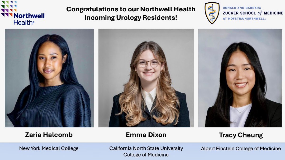 Northwell Urology (@smithinsturo) on Twitter photo We are ecstatic to have matched these outstanding medical students:
⭐️ Zaria Halcomb <a href="/NymcUrology/">NYMC Urology</a>
⭐️ Emma Dixon #CaliforniaNorthStateCoM
⭐️ Tracy Cheung <a href="/EinsteinUrology/">Einstein Urology</a>
Welcome to <a href="/NorthwellHealth/">Northwell Health</a> <a href="/ZuckerSoM/">Zucker School of Med</a> ! We are ecstatic to have matched these outstanding medical students:
⭐️ Zaria Halcomb <a href="/NymcUrology/">NYMC Urology</a>
⭐️ Emma Dixon #CaliforniaNorthStateCoM
⭐️ Tracy Cheung <a href="/EinsteinUrology/">Einstein Urology</a>
Welcome to <a href="/NorthwellHealth/">Northwell Health</a> <a href="/ZuckerSoM/">Zucker School of Med</a> !