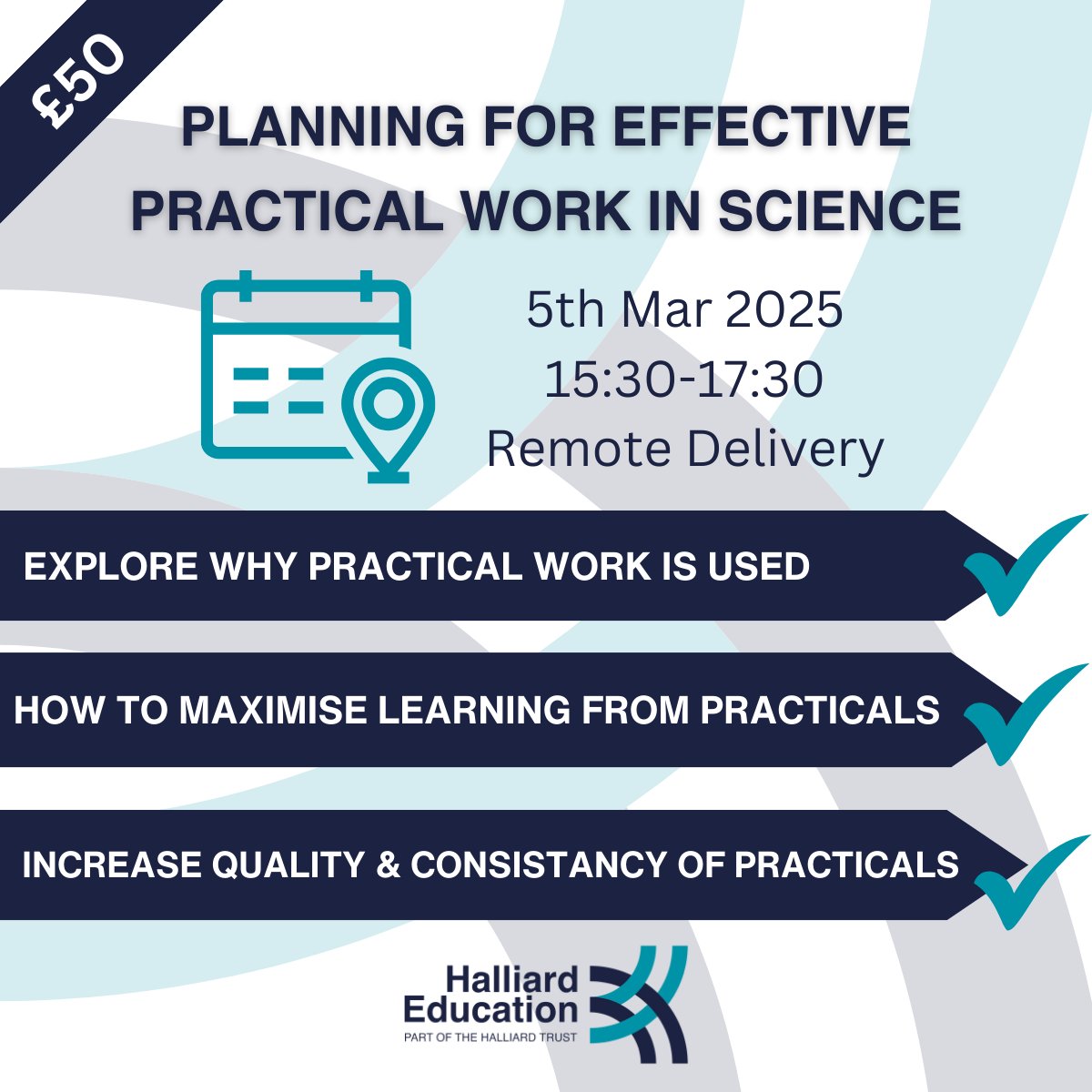 Join us for this Planning for Effective Practical Work in Science CPD which will explore how and why practical work is used and how to maximise learning from practicals.

🎟 Book here: eventbrite.co.uk/e/planning-for…

#Science #RemoteCPD #ScienceLeads #PracticalScience #SecondaryScience