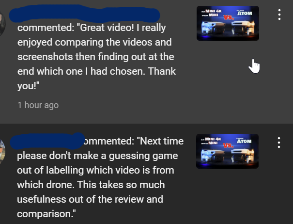 YouTube is so interesting.  Everyone has a different view of the same content.  These two comments just came in, one after the other...  They always say "you can't please em' all..."  😂 youtu.be/vU6bbY6GX7U