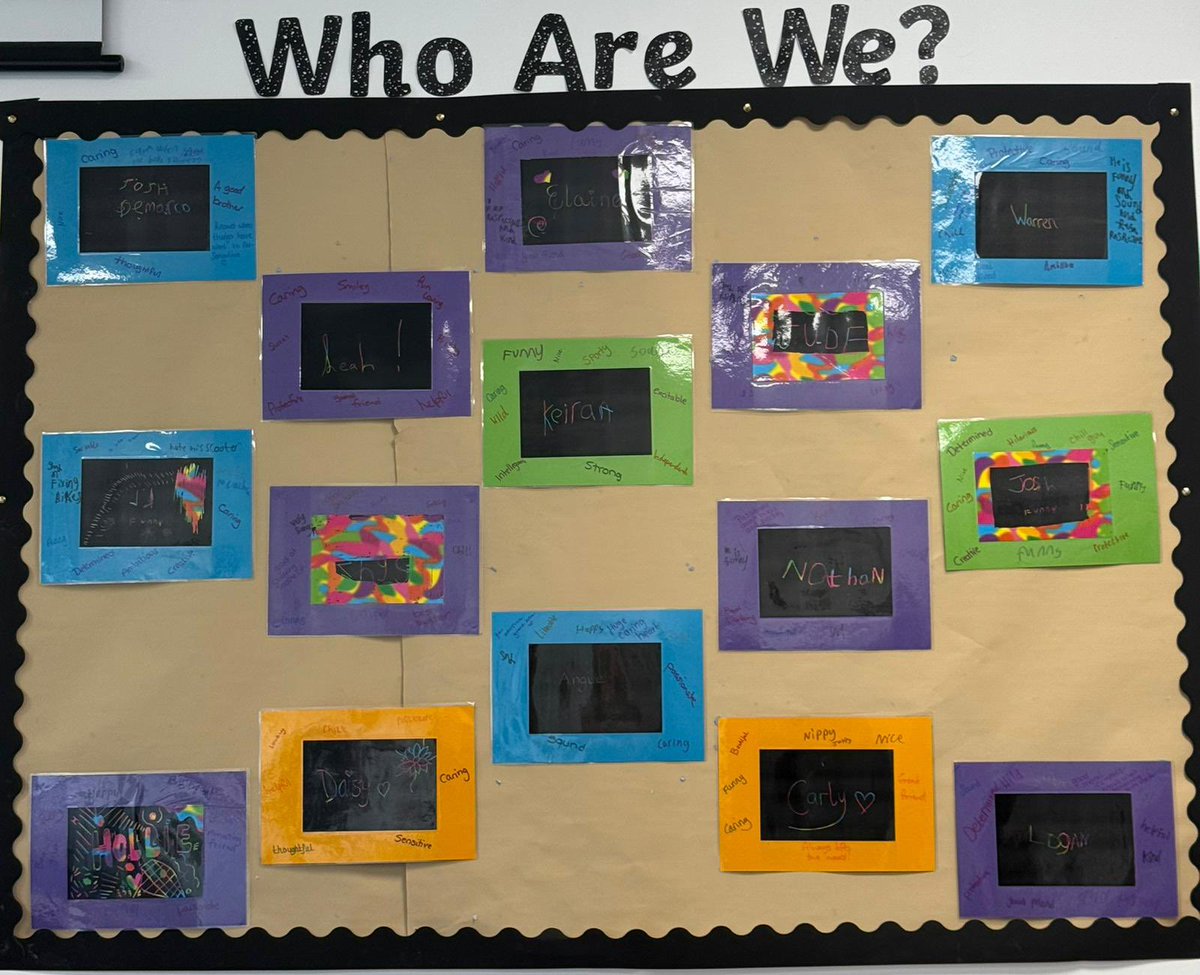 Who Are We?!

This term’s focus has been on strengths and qualities! The young people have been using positive feedback from their peers to help establish who they are👏🏼💫😊 #ProudtobePL❤️🖤