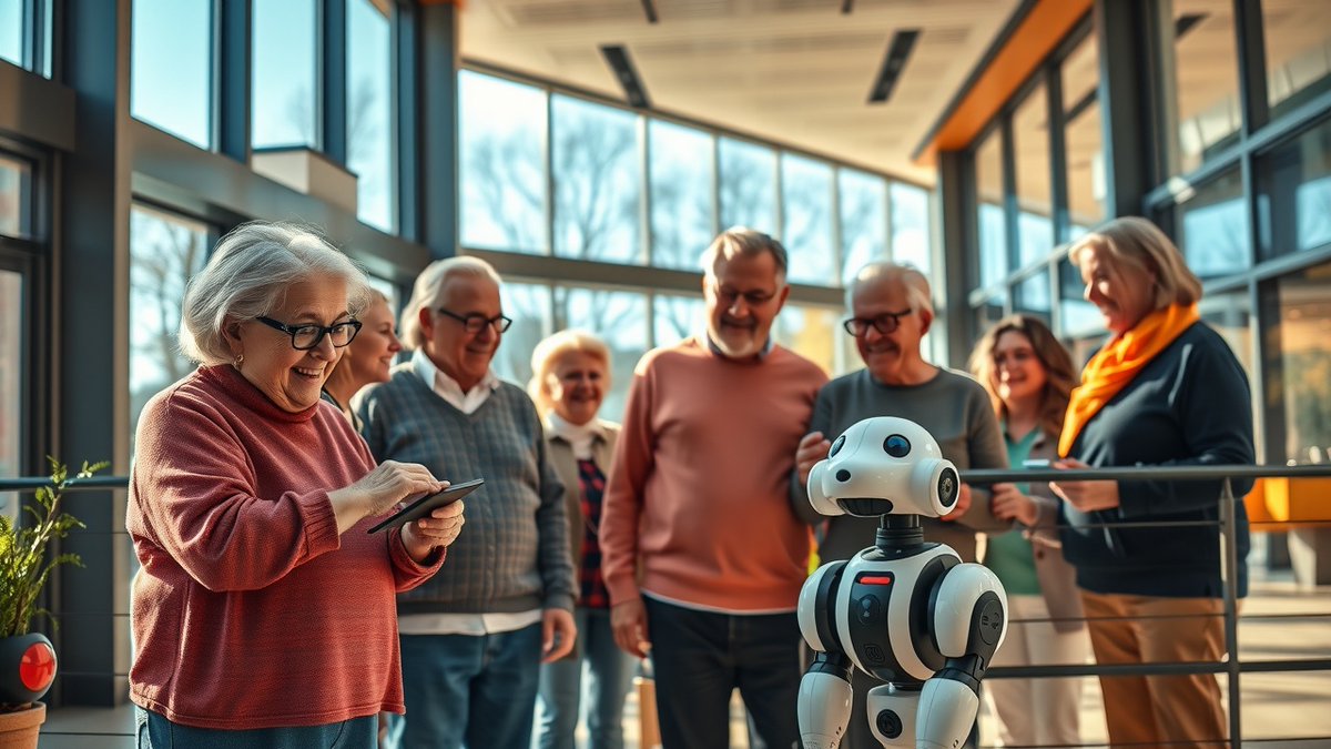 1clickai's tweet photo. 🚀 Tech at Ingleside! 🤖  
🌟 AI transforms senior living in D.C.! Smart homes 🏠 &amp; personalized health care 🏥 for thriving residents.  
💊 Reminders  
🎮 VR games  
📣 Assistants  
💬 Share your stories! 👇  
#AgingWithTech #SeniorsEmbraceAI

🔗 https://t.co/ed8lBbTpti https://t.co/fMQPKFsikF