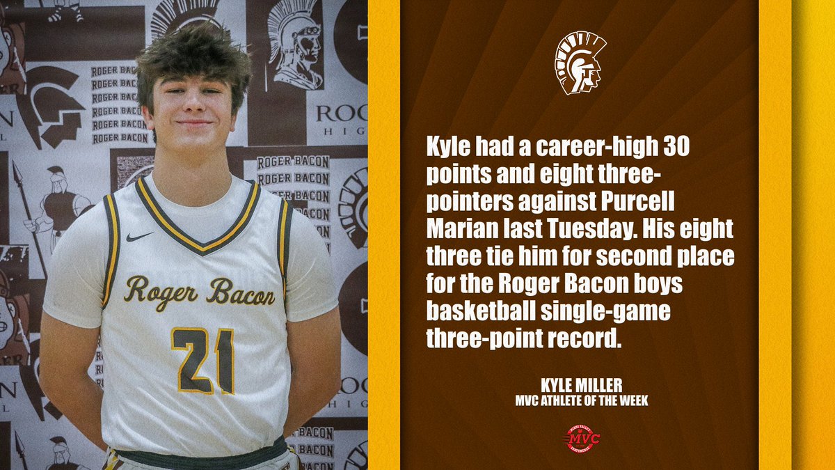 Congratulations Junior Kyle Miller on earning a spot on this week's MVC Athlete of the Week list!

🔗 miamivalleyconference.com/aowAwards.aspx

#HailSpartans