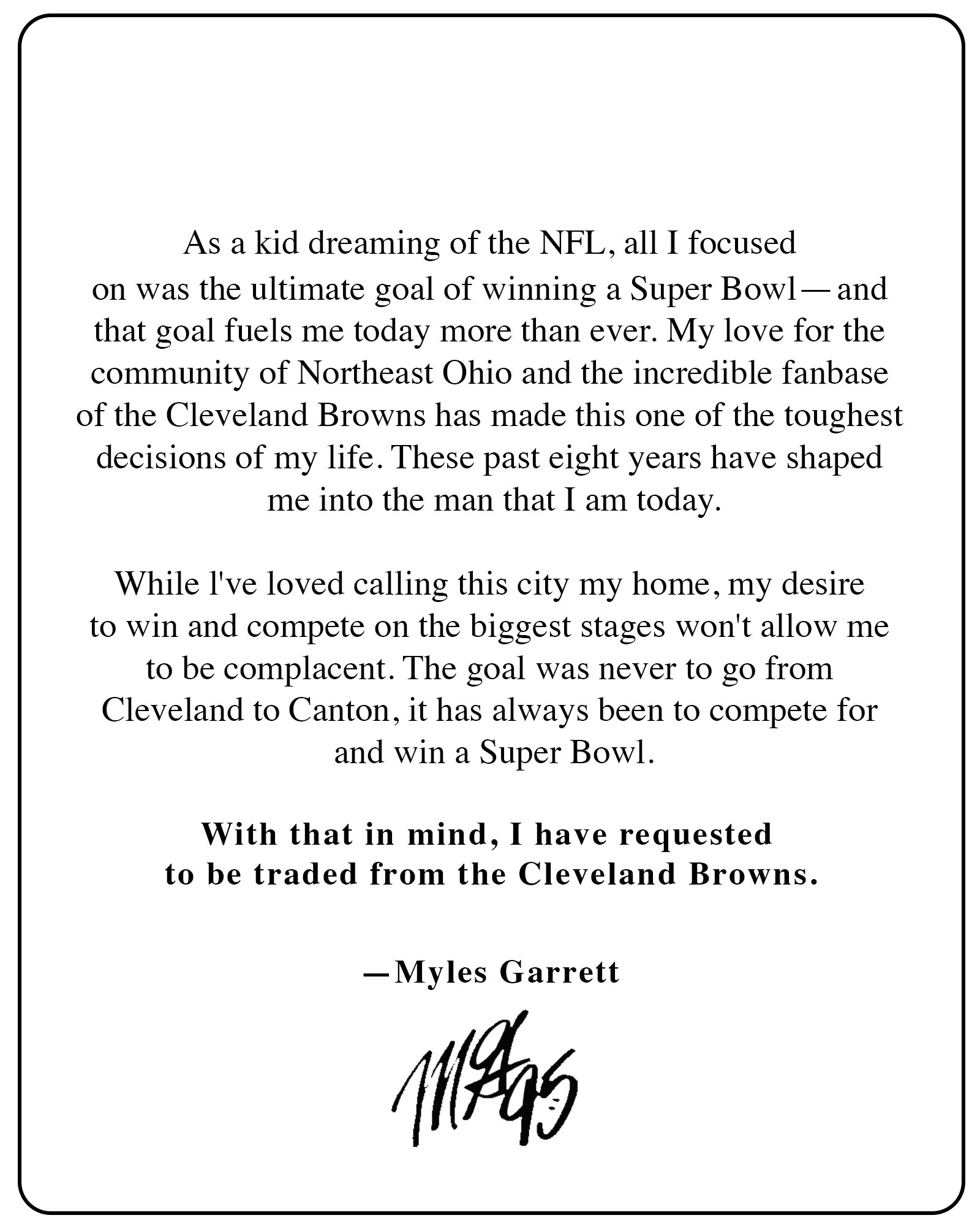 Image Myles Garrett image beautiful image beautiful - Adam Schefter on X: 