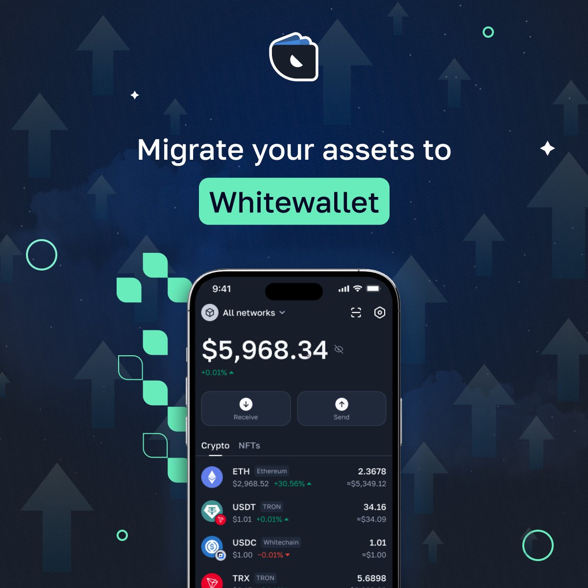With the recent release of Whitewallet, the old Whitechain Wallet will no longer be supported. If you use the old wallet, migrate your assets to Whitewallet before March 3 or they will be burned.

To complete the migration with ease, go to Whitewallet t.me/whitechainnews…,