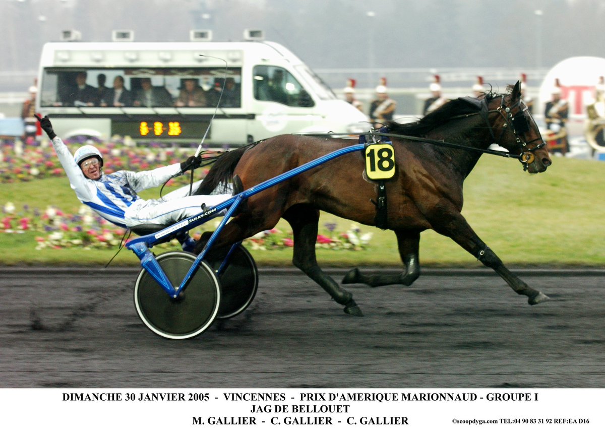 Le champion Jag de Bellouet s’est éteint ce lundi 🕊️

Le double vainqueur du Prix d’Amérique et du Prix de Cornulier 2005, a marqué l’Histoire du trot ⭐️
 
📸 Scoopdyga.com
