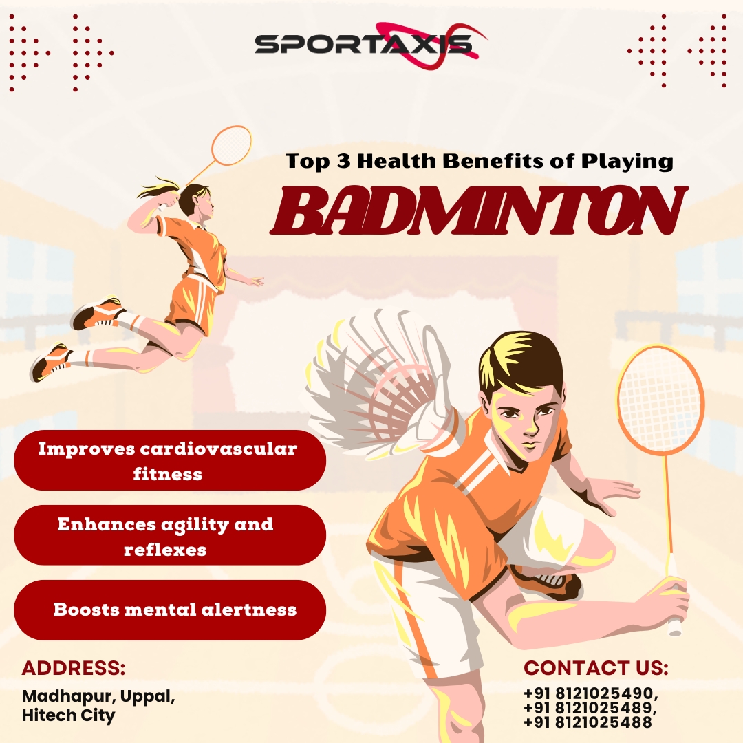 sportaxis24's tweet photo. Stay fit, agile, and sharp with badminton! 🏸💪 Improve your cardiovascular health, boost mental alertness, and enhance reflexes—all while enjoying the game. Visit Sportaxis at Madhapur, Uppal, and Hitech City to gear up for the court!

#Sportaxis #BadmintonLife #StayActive https://t.co/W1ulzmGf06