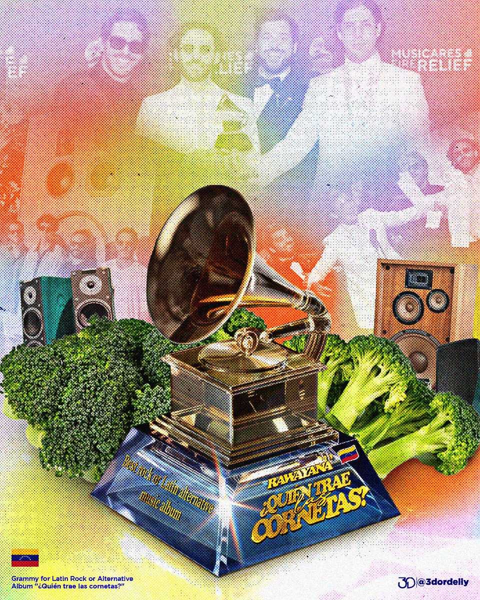 "Levantemos la cabeza con orgullo...Ser venezolano es lo más arre#ho del mundo". 🇻🇪🥦

Son unos cracks <a href="/rawayana/">RAWA</a> <a href="/BetoMonte/">Beto Montenegro</a> <a href="/Abeja_/">Alejandro Abeijón</a>
<a href="/FofoStory/">Fofo</a> <a href="/tonycasas7/">Antonio Casas</a>

#rawayana #grammys #venezuela #vzla #rawi #art