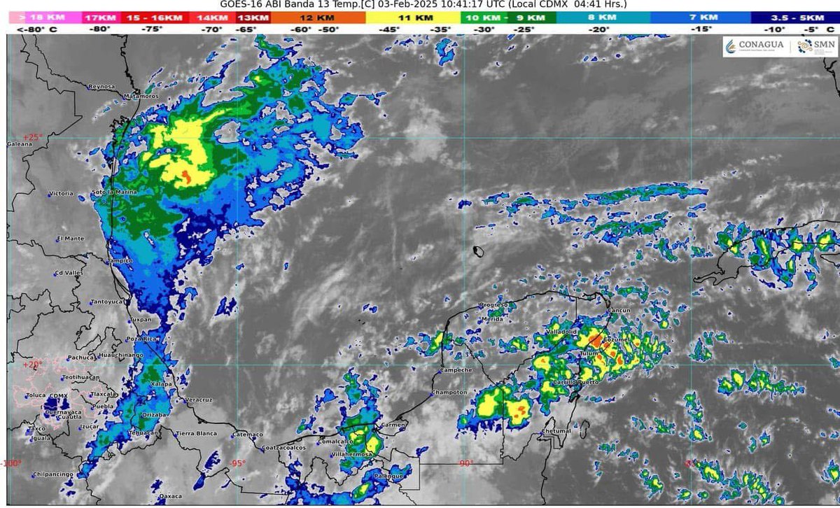 YensunniMtz's tweet photo. Pronóstico para Othón P. Blanco: Cielo medio nublado, lluvias con intervalos de chubascos y actividad eléctrica. Ambiente caluroso. Temperatura Máx: 31/33 GC, Temperatura Mín para mañana: 21/23 GC. Sensación Térmica: 36 GC. https://t.co/rQjSnHJ4WF