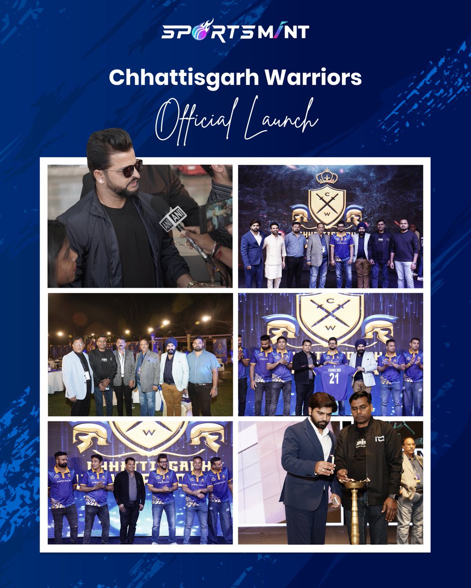 sportsmint_'s tweet photo. Chhattisgarh Warriors Rise!
Launched with fire by SportsMint, featuring the legendary Suresh Raina and powerhouse players like Pawan Negi!
A team ready to conquer Legend 90.
#officiallaunch #chhattisgarhwarriors #sportsmint https://t.co/Xe2U67Ey8J