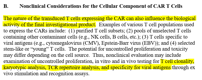 immudex's tweet photo. When developing #CART therapies, analyzing viral-reactive #Tcells and understanding the T cell repertoire forms part of the guidance from the FDA (January 2024; page 22) It is important to ensure that the TCR repertoire is maintained in order to be able to fight viral infections https://t.co/ZjVMk4rZHO