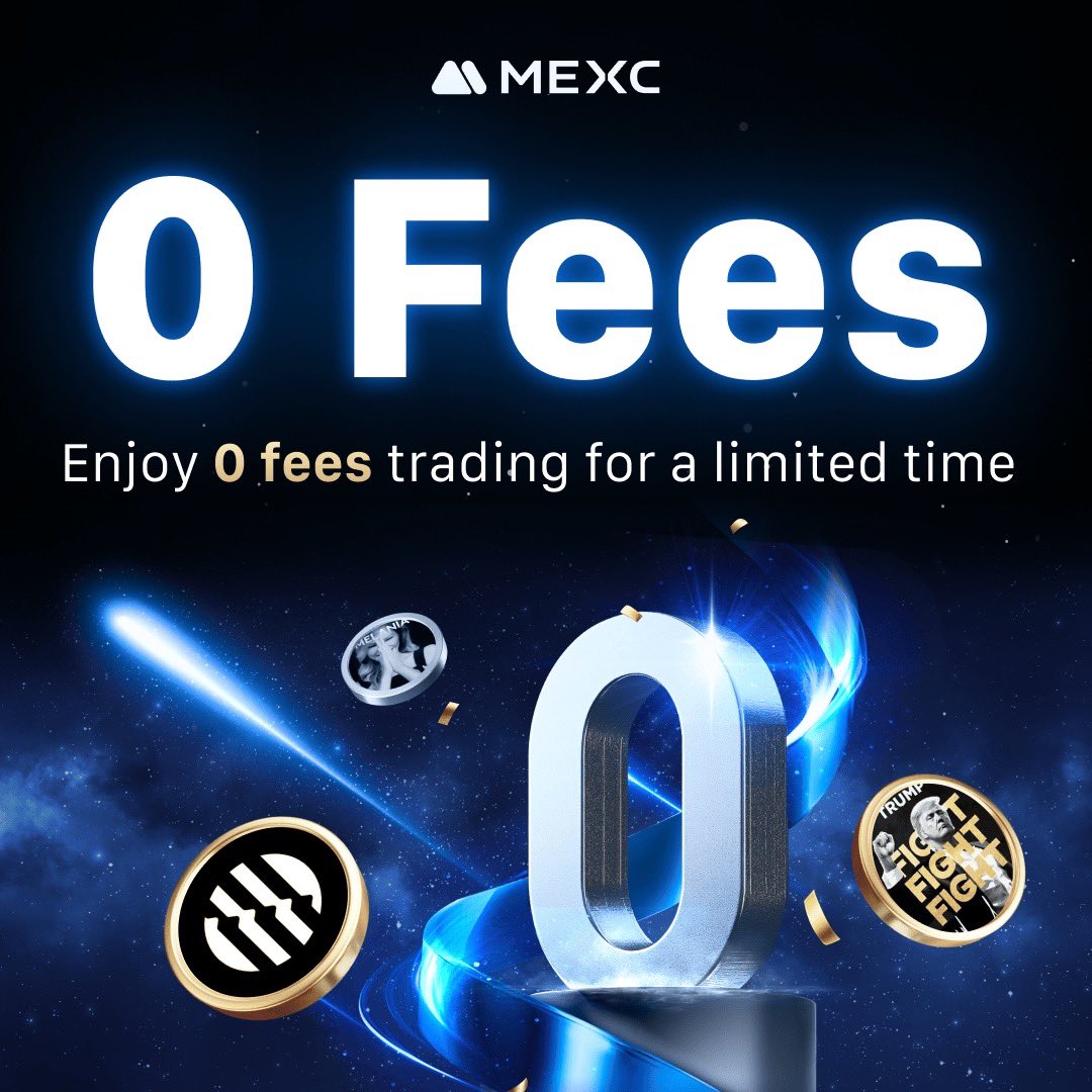 #MEXC is thrilled to announce the addition of the following trading pairs to the 0 Fees Event!🚀

#AI16Z, $ALGO, $APE, $AR, $ATOM, $CORE, $DOGE, $DYDX, $FIL, $ICP, $KAIA, $LUNC, $MEME, #MOODENG, $OP, $PENGU, $POL, $PYTH, $RENDER, $SHIB, $STRK, $STX, $USUAL, #VIRTUAL

Join now and