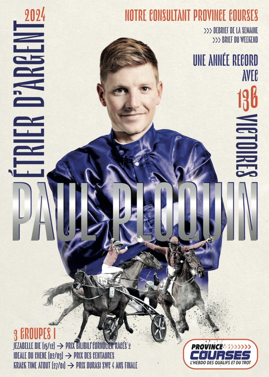 🎁L'équipe Province Courses/24H au Trot a tenu à féliciter son consultant Paul Ploquin pour sa magnifique année 2024 👏

🏆136 victoires
🥈Étrier d'argent
🏎️3 Groupes I 💪⭐️

✅Cadeau approuvé par sa fidèle partenaire Idéale du Chêne 🤩