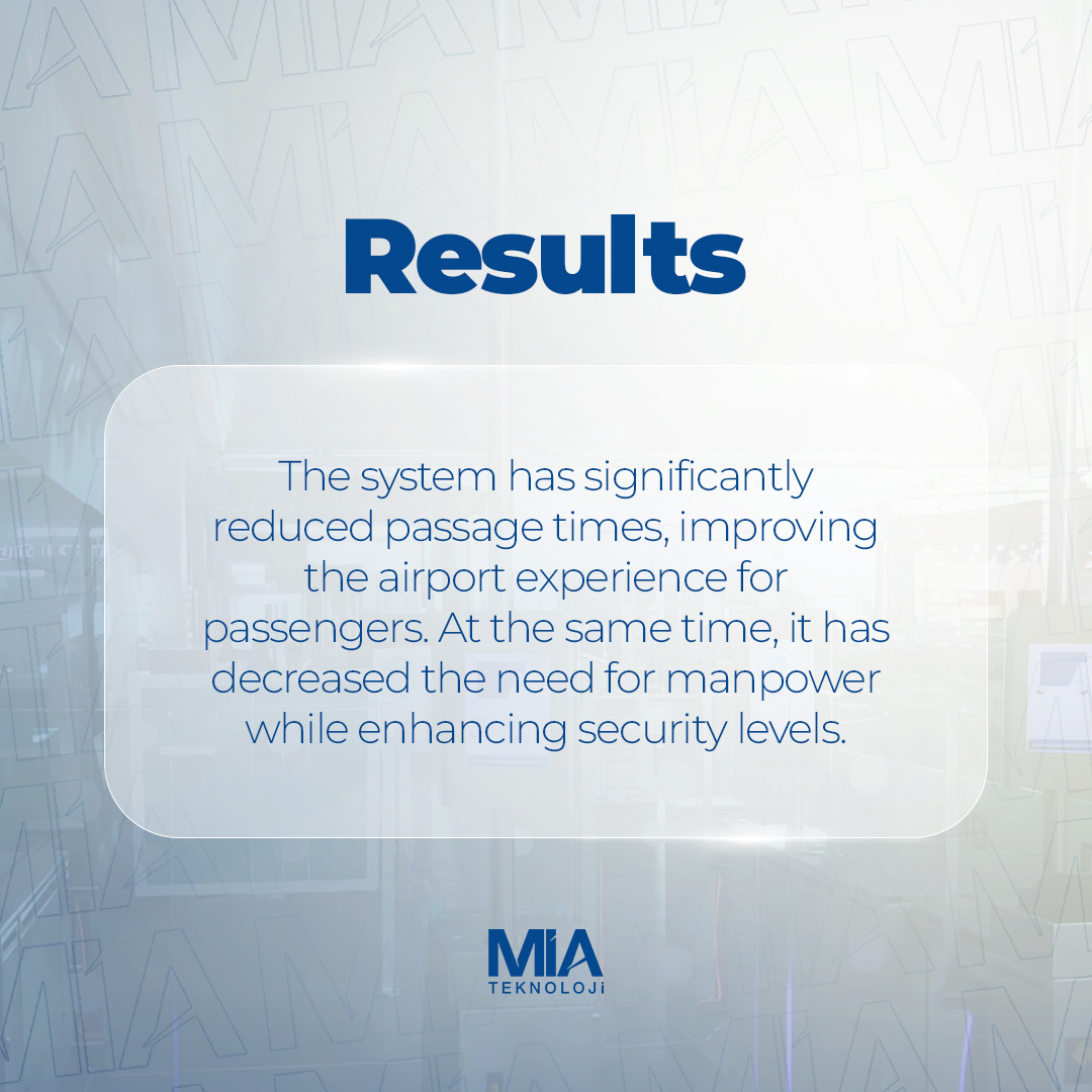 With e-Gate, the technology of the future is now in airports! 🛫 MIA Teknoloji makes journeys safer and more comfortable with its biometric systems.

#MIATeknoloji #DigitalTransformation #Technology #SmartSolutions #TechnologyOfTheFuture