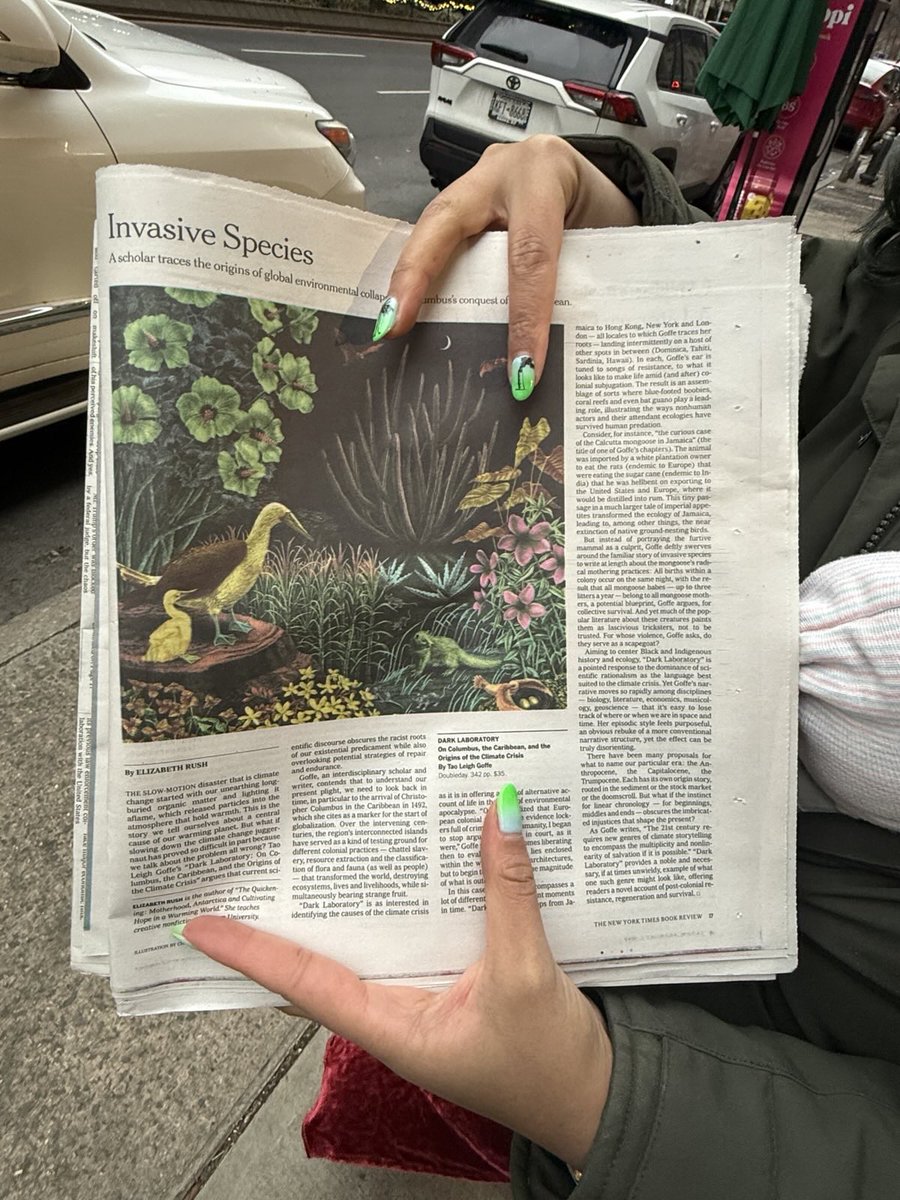 taoleighgoffe's tweet photo. Iβm SUNDAY NEW YORK TIMES official!! A thrill to be read and understood. #DarkLaboratory Feels like seeing my name in lights. Ran to the news stand with Dragon Baby π©΅π²to buy some hard copies yesterday. @doubledaybooks https://t.co/hSK9xWZDNz
