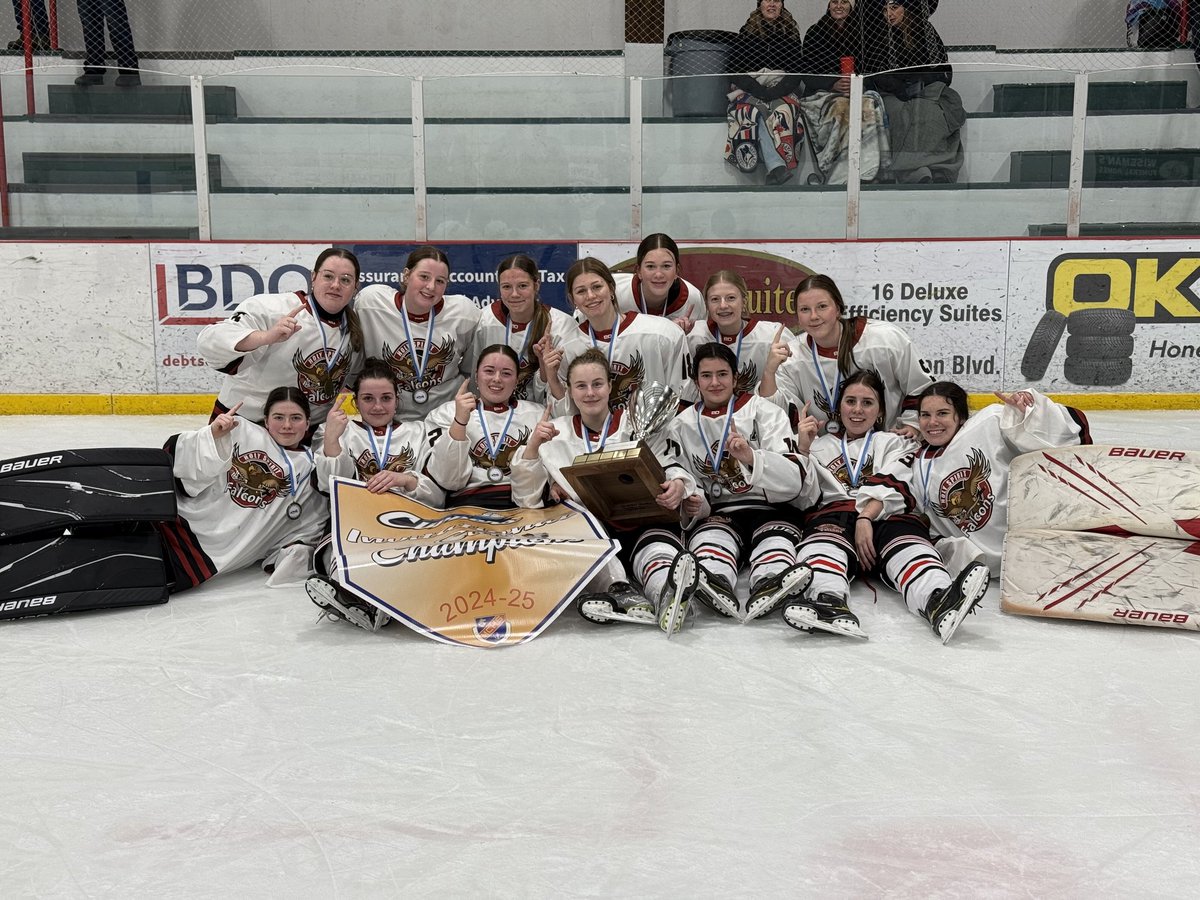 Congratulations to our Girls Ice Hocky Team who went undefeated this weekend in Marystown beating QE 4-3 in the championship game!!
#GoFalconsGo
<a href="/HolySpiritHS/">Holy Spirit High</a>