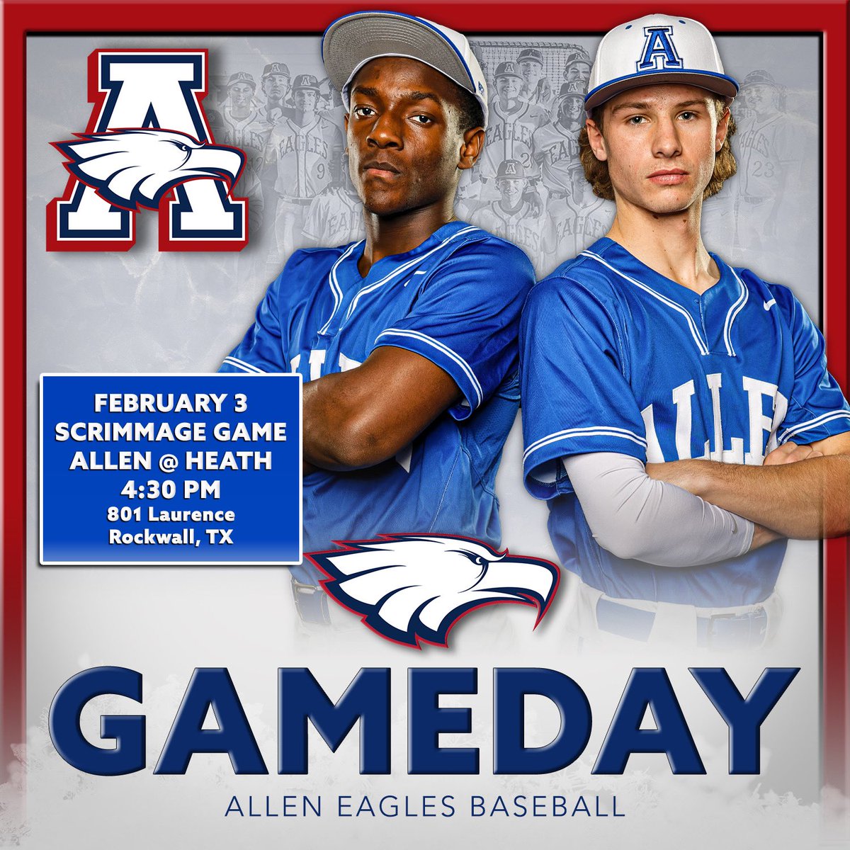 alleneagleshrc's tweet image. Start the week with 🦅⚾️!   #catchagame @allen_baseball @Jwilsonbaseball @AllenEaglesAth @georgiebaseball @JosyahHJohnson 
📸 @bigedmachine1