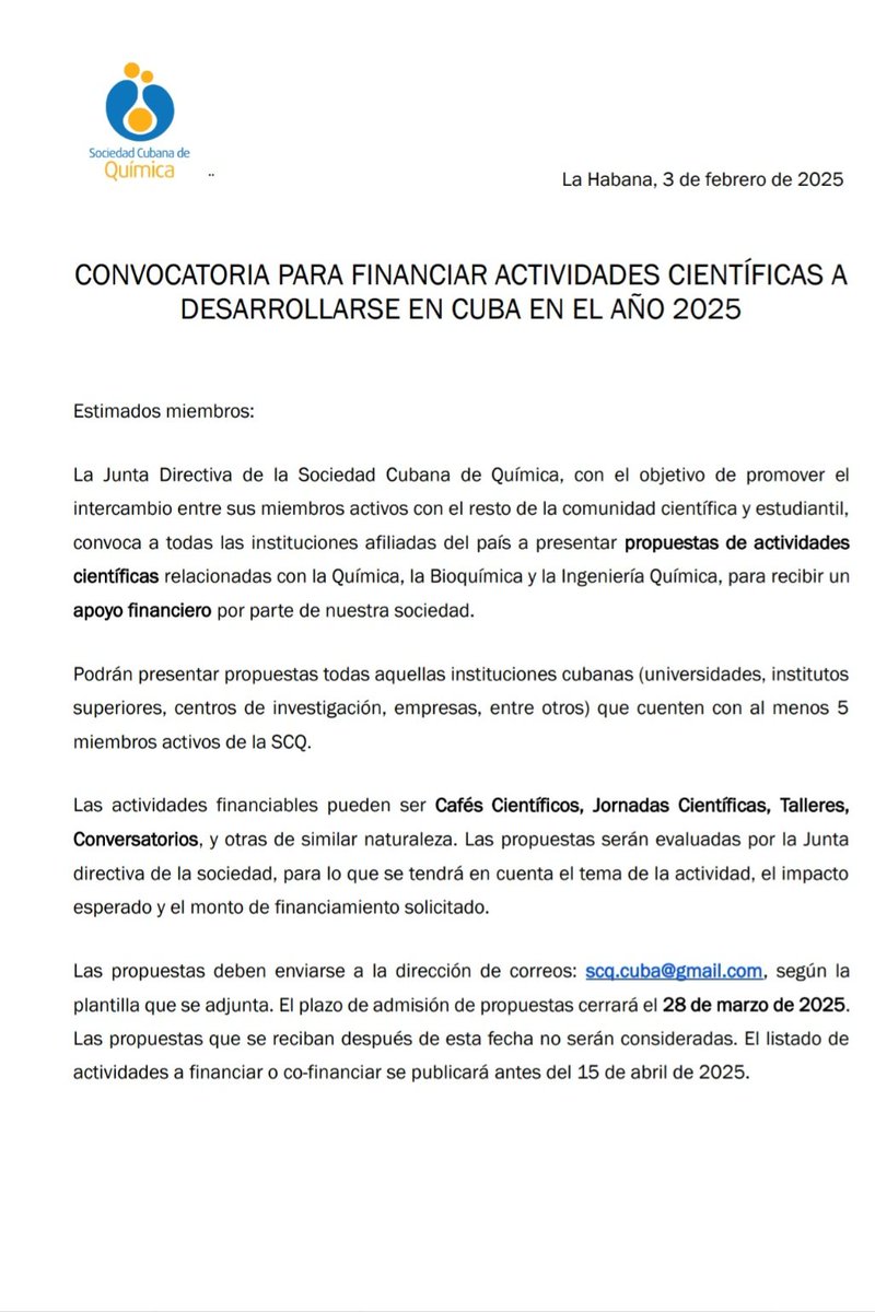 Sociedad Cubana de Química (@scq_cuba) on Twitter photo 