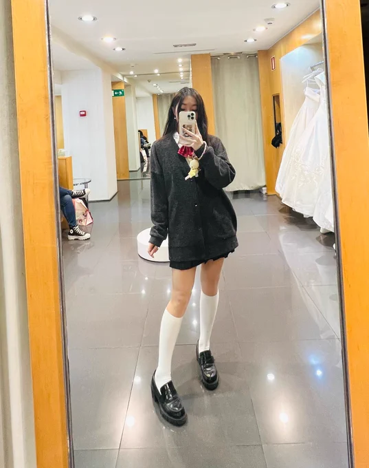 today's ootd but no one knows the ribbon is from momo ayase cosplay  
