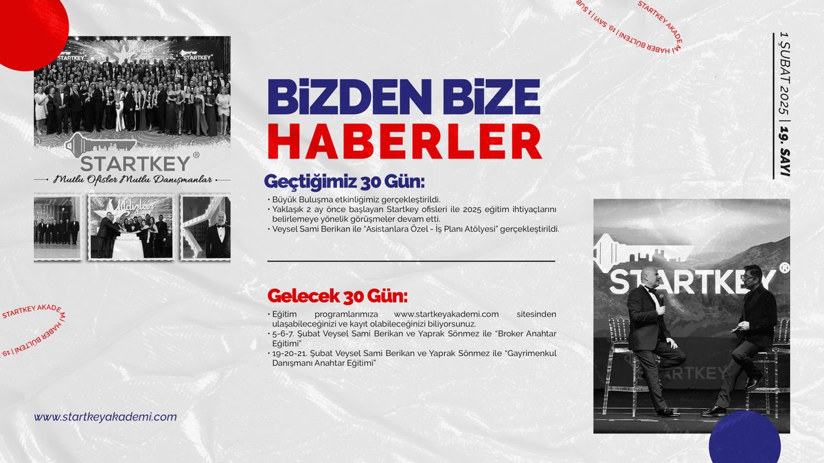 StartkeyEmlak's tweet photo. 🚀 Bizden Bize Haberler 19. Sayımız Yayında!    

Detaylara linkten ulaşarak sektördeki son gelişmeleri keşfedebilirsiniz. Keyifli okumalar! 📷

https://t.co/zrFYKaqiEY

 #BizdenBizeHaberler #GayrimenkulBülteni https://t.co/oMqhv5b8lI