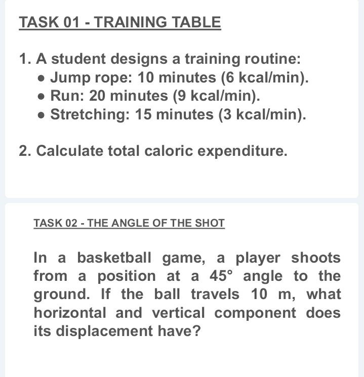 Desde el Departamento de Promoción de las Matemáticas, esta semana se proponen una serie de problemas diseñados por el profesorado de Educación Física. Al ser una materia bilingüe, se plantean en inglés.