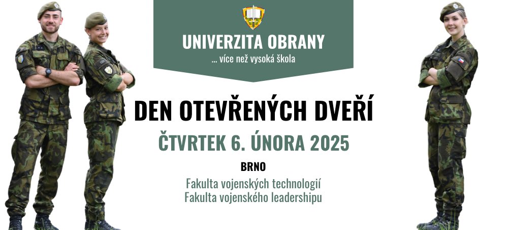 Jedna z posledních příležitostí nahlédnout do našeho areálu! 📣 Zveme Vás ve čtvrtek 6. února 2025 na DEN OTEVŘENÝCH DVEŘÍ. Těšíme se na Vaši návštěvu! 🤩
📍Kasárna Šumavská 2, Brno <a href="/ObranaTweetuje/">Ministerstvo obrany</a> <a href="/ArmadaCR/">Armáda ČR</a>