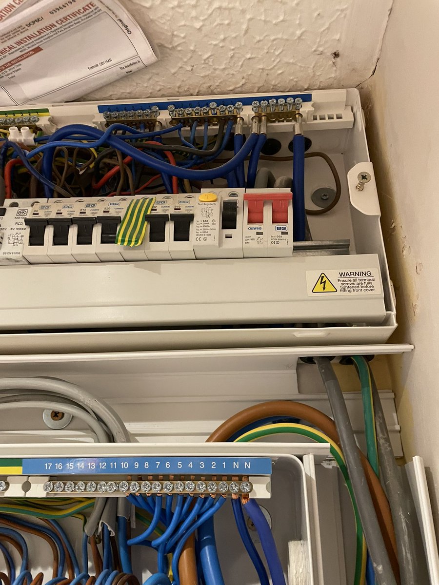 Spot the big problem with this Niceic Registered board install.??