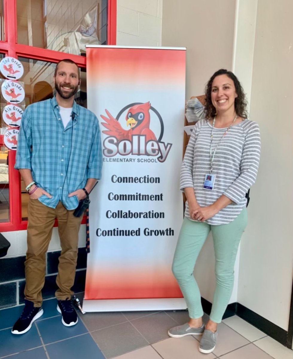 SolleyAACPS's tweet photo. Happy National School Counseling Week! ❤️🎉 A huge THANK YOU to Mrs. Carey &amp; Mr. Vansuch for their endless kindness, guidance, and support at Solley Elementary! You help our students grow emotionally &amp; socially while supporting families too. We appreciate you! #NSCW2025 https://t.co/XTUTPgQATK