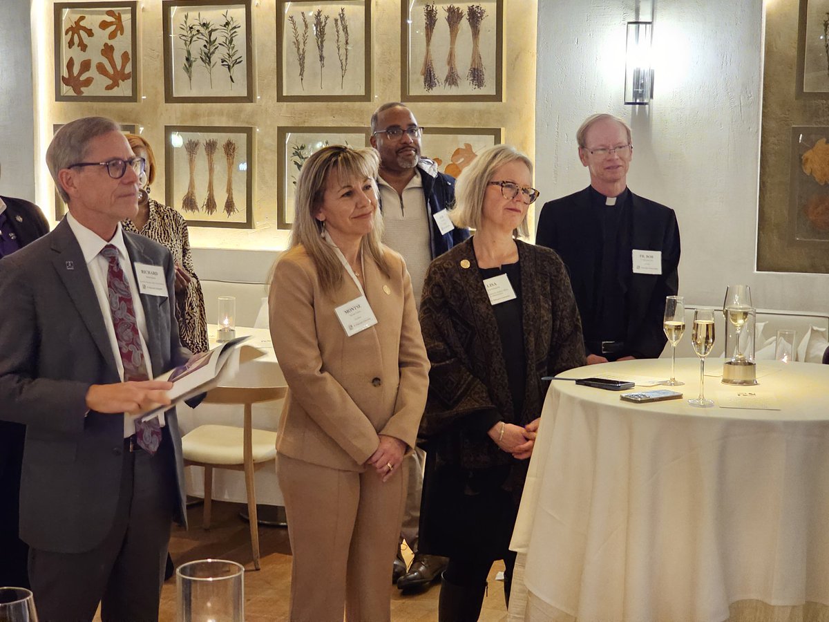 DrMarcojclark's tweet photo. It was an honor to be with all eight colleges and universities in the family of Holy Cross higher education in the United States for our annual dinner. It is inspiring to be with these men and women who are striding with hope. #AveCruxSpesUnica #hopetobring https://t.co/lX5O9S2iam