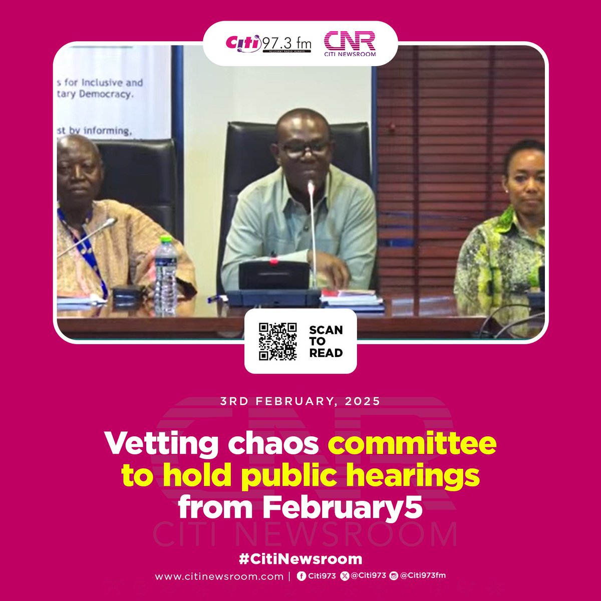 The committee investigating the chaos during the vetting of ministerial nominees will begin public hearings on Wednesday, February 5. #CitiNewsroom