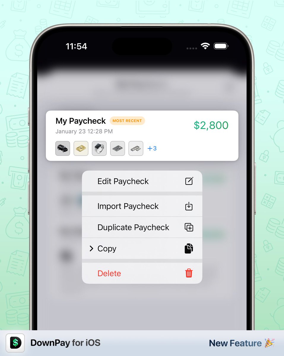 almostzeroapp's tweet photo. 🚀 DownPay 1.7.8 is here! 🎉

✅ Saved Paycheck Allocations – Save, reuse &amp; import paycheck distributions in seconds!

💰 Faster Debt Updates – Instantly apply saved allocations instead of re-entering payments.

🐛 Bug Fixes &amp; UI Enhancements

Update now 📲 #SwiftUI https://t.co/mGWHdMAlth