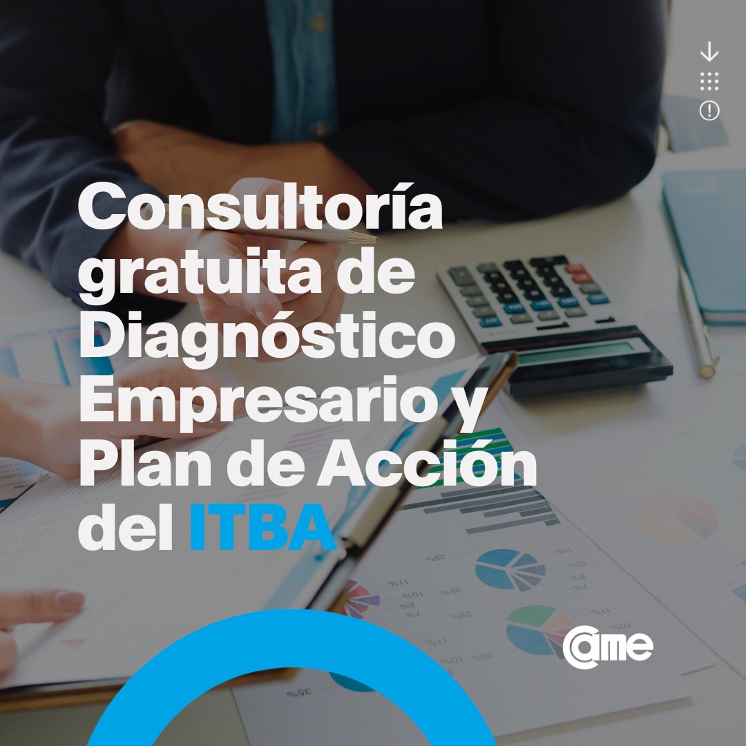 ¡CONVOCATORIA ABIERTA! 🔊 

<a href="/CAMEEscuela/">Escuela de Negocios CAME</a> y el <a href="/ITBA/">ITBA</a> ofrecen un servicio de consultoría universitaria gratuita para #pymes de todo el país 🇦🇷.

👉 Alumnos próximos a graduarse propondrán un plan de acción ante un problema que el empresario identifique o bien trabajarán en el plan