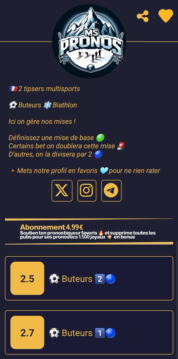 MS_Pronos_MS's tweet photo. Après un beau weekend en benef (recap en screen)

5 buteurs sont dispo gratuitement sur Let's Goal ➡️ https://t.co/mlf7aEN1EU

Notre telegram ➡️ https://t.co/hvwOgcXlb8

#TeamParieur @LetsGoalApp @HollowSlippy https://t.co/I61wjY6Uuq