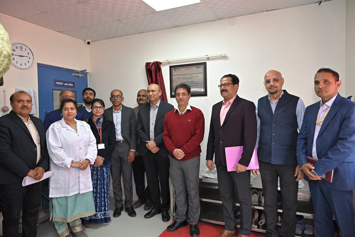 DBT-THSTI (@thstifaridabad) on Twitter photo Revolutionizing infectious disease research in India!
Dr Rajesh Gokhale <a href="/rajesh_gokhale/">Rajesh Gokhale</a> Secretary <a href="/DBTIndia/">Department of Biotechnology</a> dedicated the ferret facility, India's first facility, at an event held at <a href="/THSTIFaridabad/">DBT-THSTI</a>, boosting infectious disease research.
<a href="/drkarthik2010/">G Karthikeyan</a> Revolutionizing infectious disease research in India!
Dr Rajesh Gokhale <a href="/rajesh_gokhale/">Rajesh Gokhale</a> Secretary <a href="/DBTIndia/">Department of Biotechnology</a> dedicated the ferret facility, India's first facility, at an event held at <a href="/THSTIFaridabad/">DBT-THSTI</a>, boosting infectious disease research.
<a href="/drkarthik2010/">G Karthikeyan</a>