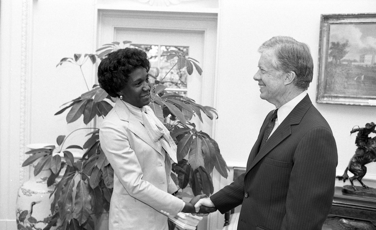CarterLibrary's tweet photo. #DYK that Azie Taylor Morton was appointed as the Treasurer of the United States by President Carter on September 12, 1977? She was the Treasurer until January 20, 1981 and she remains the only African American to hold that office. NAID 844390 #BlackHistoryMonth #CarterLibrary https://t.co/bDFHZaFw2m