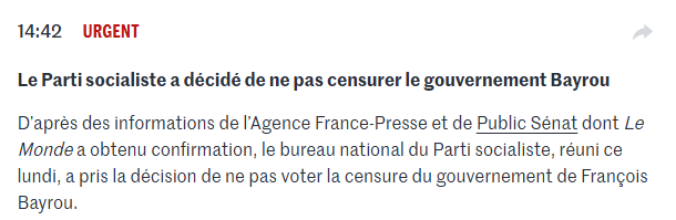 ArSaint_Martin's tweet photo. Qui aurait pu prédire ? "Le Parti socialiste a décidé de ne pas censurer le gouvernement Bayrou." #PSPLS https://t.co/7RDlrp6wsf