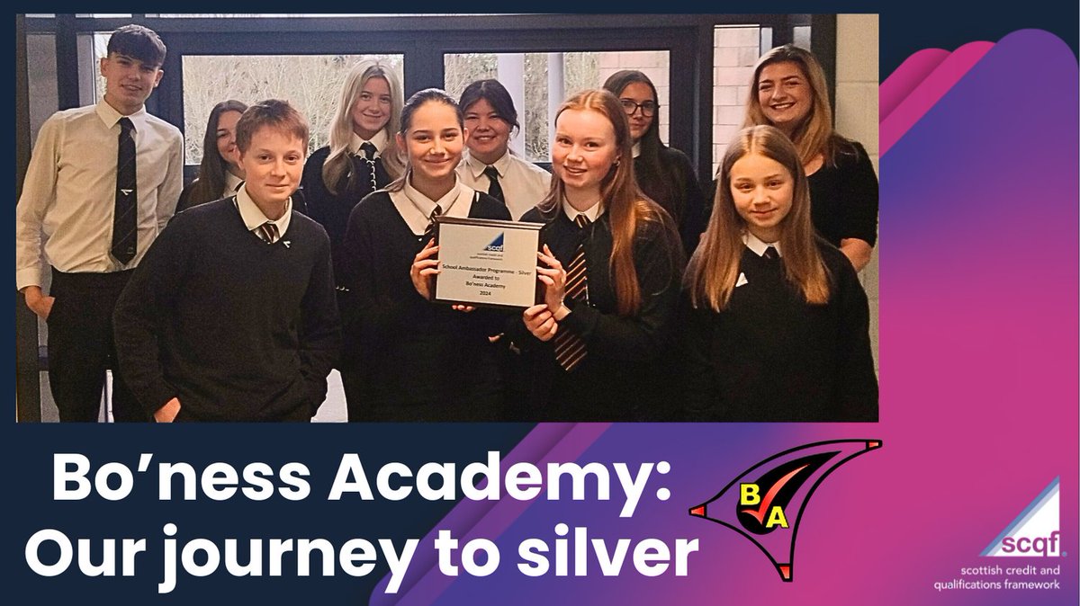 SCQFPartnership's tweet photo. From blogs and boards to videos and surveys, @Boness_Academy #SCQF Ambassadors have been very creative on their school's journey to the silver๐ฅ award! ๐
๐ Read all about it in our latest blog https://t.co/UrTKe1F78H
#SCQF #Qualifications #LearnerPathways @falkirkcouncil https://t.co/oVr1C3myy8
