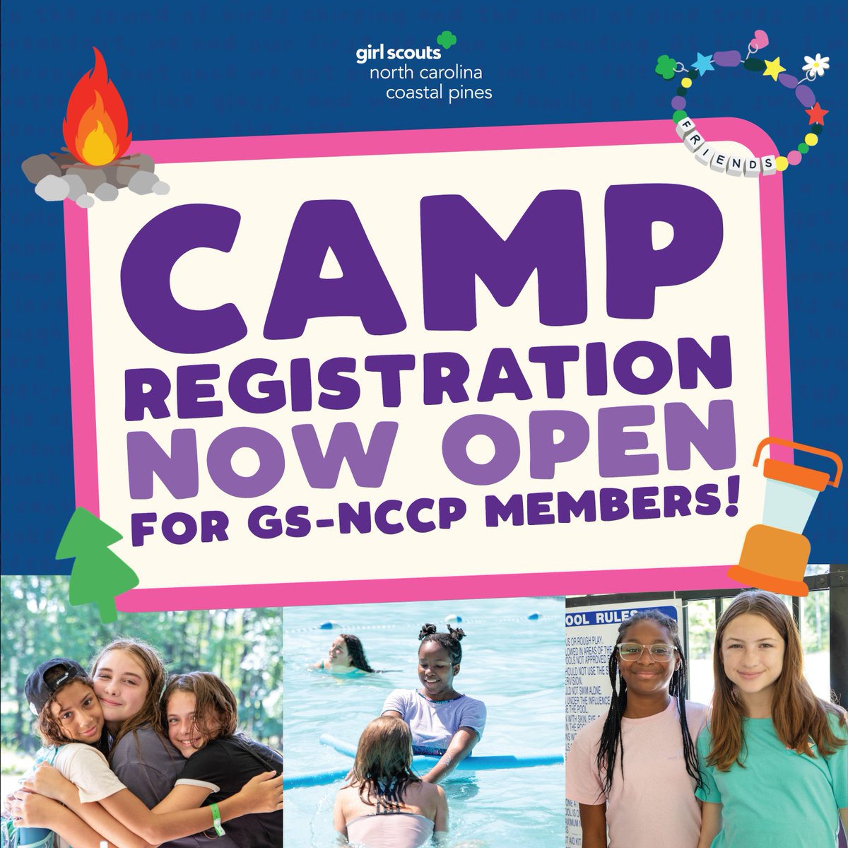 ✨ Adventure is calling—will you answer? Camp registration is NOW OPEN for GS-NCCP members! 🎉 From kayaking to campfires, and friendship to fun, your best summer yet starts here. Learn more and secure your spot today: gsnccp.org/GSCamp ⛺💚 

#GirlScoutCamp #GSNCCP #Summer