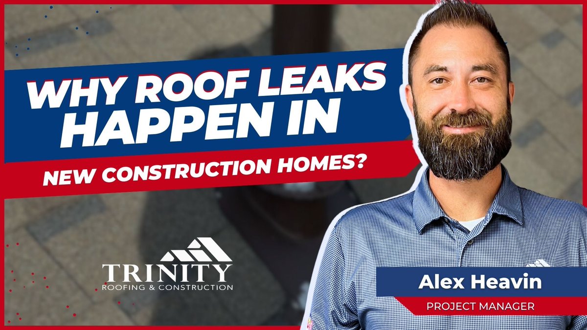 TheRoofExperts's tweet image. Alex Heavin, our expert Project Manager, breaks down why roof leaks can happen even in brand-new homes. Check it out on YouTube by clicking here- youtube.com/watch?v=Re67bc…

Get the facts and protect your investment with Trinity Roofing &amp;amp; Construction. 💪