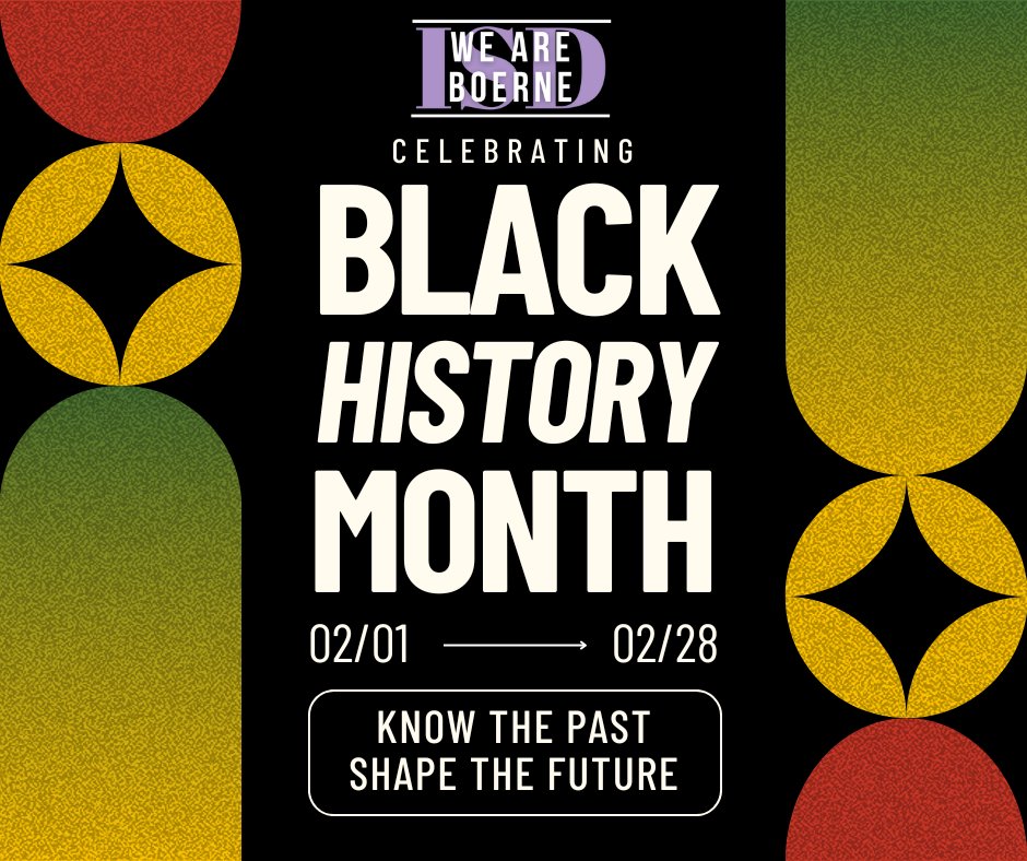 Boerne ISD (@boerneisd) on Twitter photo 🎉 Boerne ISD is proud to celebrate Black History Month and pay tribute to the accomplishments achieved by African Americans throughout history.
Please join us in celebrating Black History Month. 🇺🇸 🎉 Boerne ISD is proud to celebrate Black History Month and pay tribute to the accomplishments achieved by African Americans throughout history.
Please join us in celebrating Black History Month. 🇺🇸