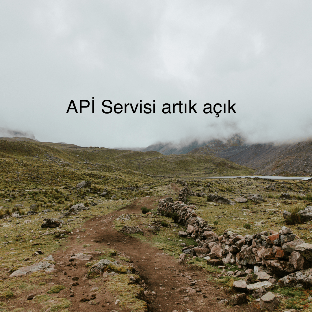 APİ Servisi artık açık