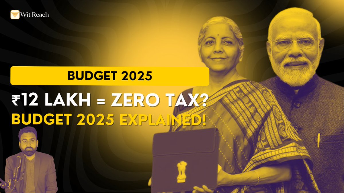 wit_reach's tweet photo. 📢 Budget 2025 is here, and there’s BIG news! The Finance Minister has announced zero income tax on ₹12 lakhs, but is it really true? 🤔 Let's break down:

https://t.co/SedQ4fgPCl https://t.co/GQNH3SvdON