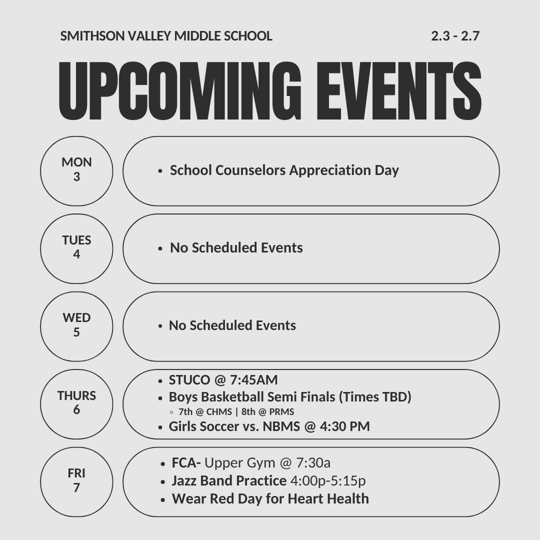 svmsmustangs's tweet photo. This week at SVMS👀

#GrowingGreatness #ComalISD #MustangStrong https://t.co/rFraT4egwK